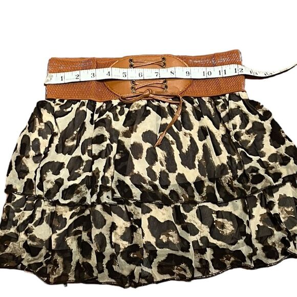 NWT Ruby Rose Girl’s Cheetah Print Tiered Ruffle Skirt, Size M - Picture 5 of 7